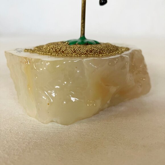 Ron Lee Carousel Horse Onyx Base Gold Bead Painted Signed 85 Figurine Vintage - Picture 8 of 13